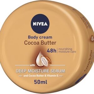 nivea body cream dry skin cocoa butter vitamin e jar 50ml 28.8